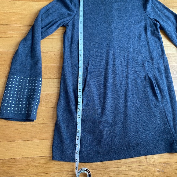 Nic & Zoe gray knit tunic,  small - Picture 2 of 11